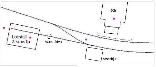 Banans layout med klickbara fotopunkter